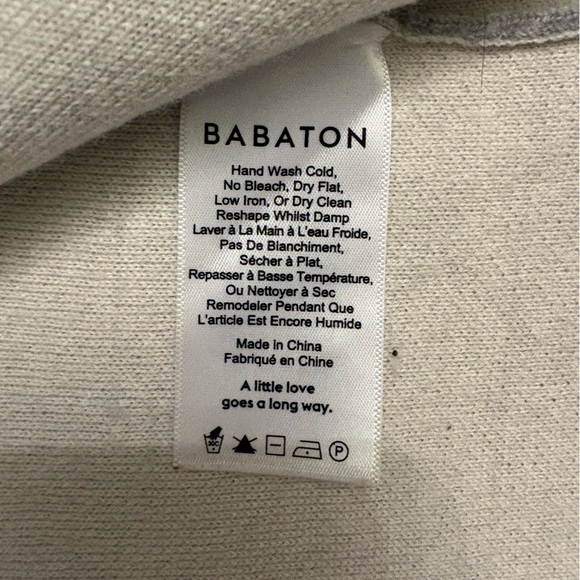 Babaton Women's Gray and Cream Cardigan Sweater - Size S - Picture 5 of 5